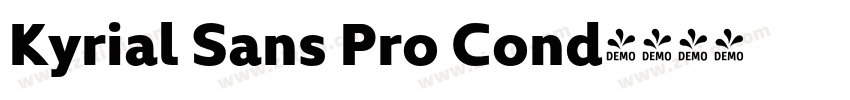 Kyrial Sans Pro Cond字体转换